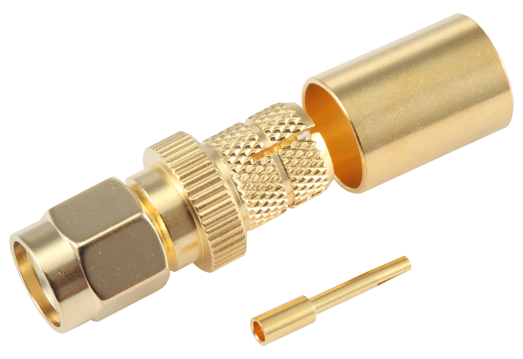 RP-SMA Male Connector for L-240 Cable, Solder Contact | R-Spectrum