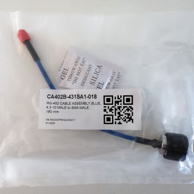 CA402B-431SA1-018 RG-402 4.3-10 Male cable assembly in packet