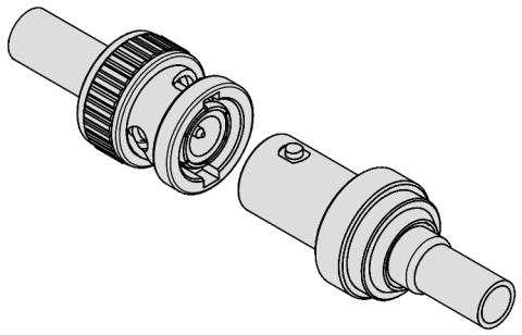 Bayonet coupling mechanism RF connector