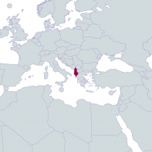 Albania world map