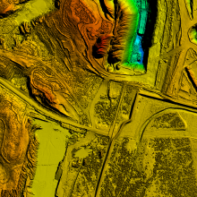 LIDAR with vegetation for microwave link design terrain analysis
