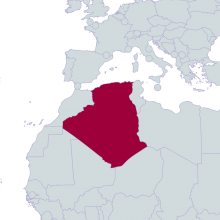 Algeria world map