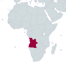 Angola world map