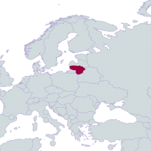 Lithuania world map