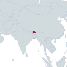 Bhutan world map