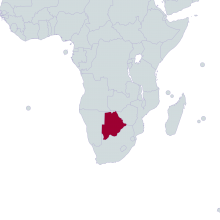 Botswana world map